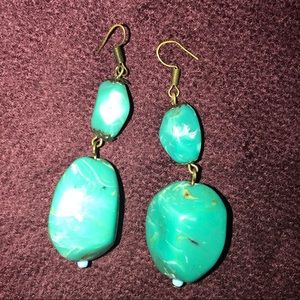 Earrings turquoise stone